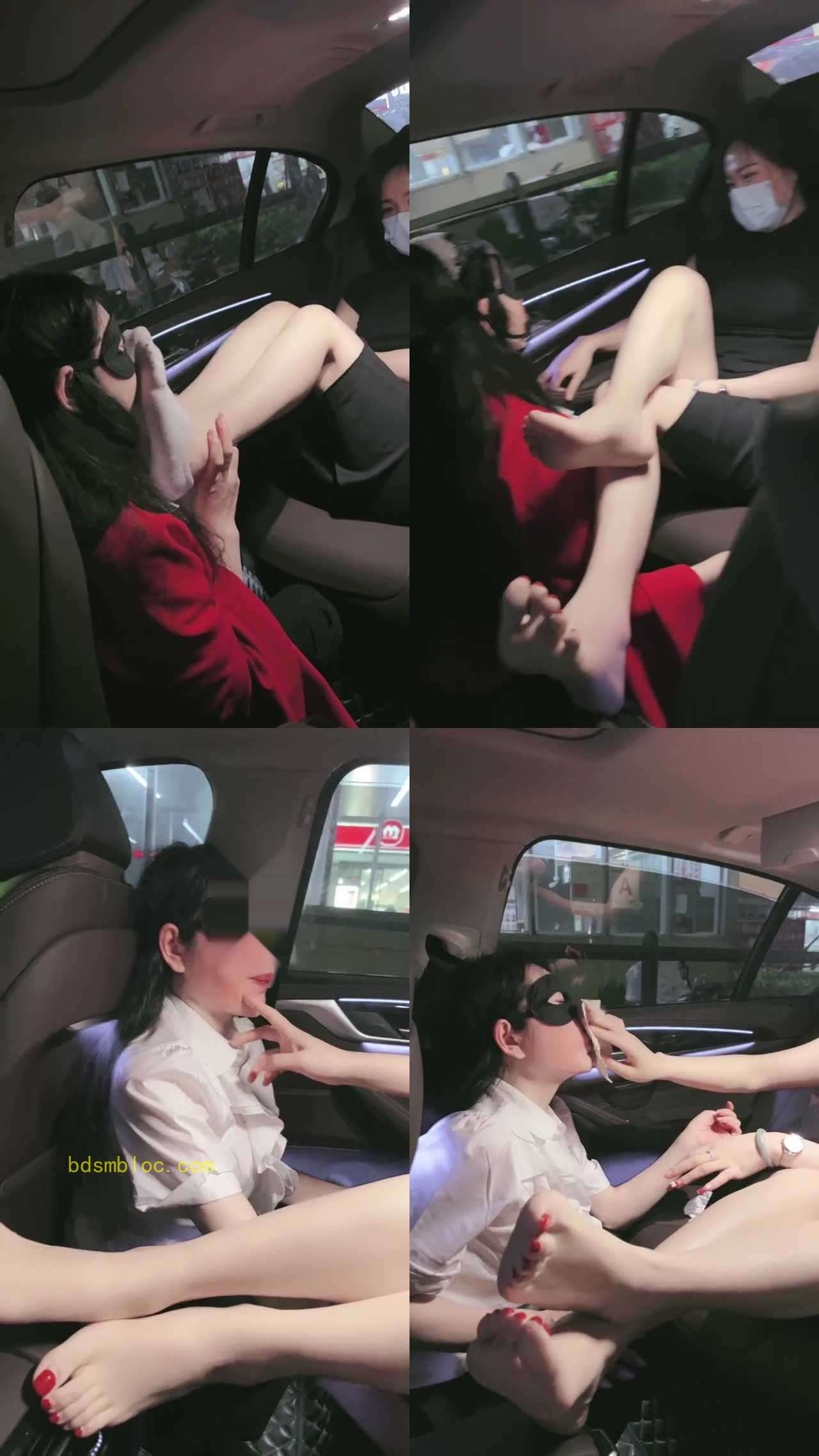 【丹祖宗】夜跑后车内双女奴伺候