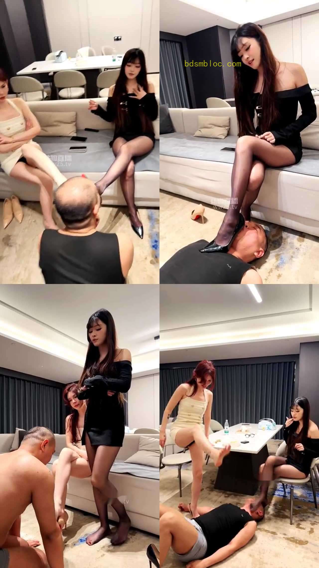 【欣妍】和闺蜜双主调教老贱狗