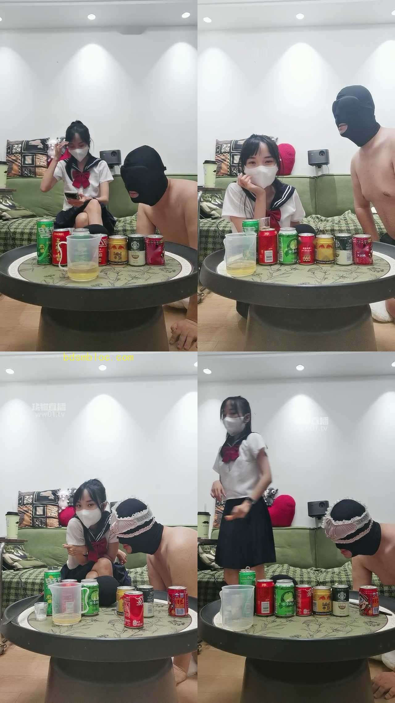 【暴力柚子s】圣水专场爬进来欣赏小狗喝水