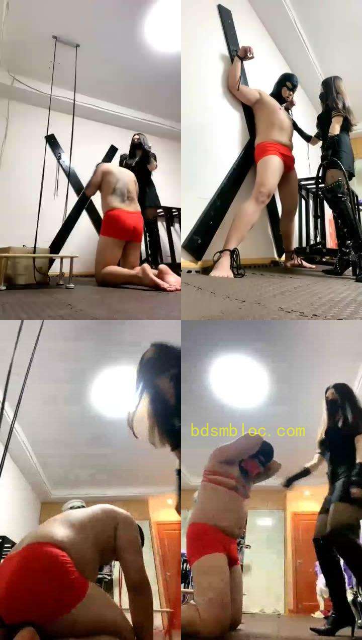 【十三姨S】刑架踢裆1000下