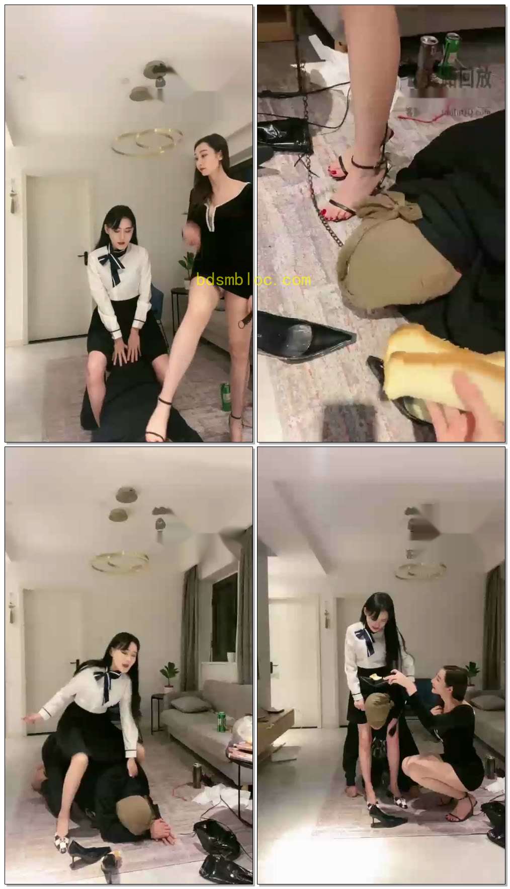 【干条姐】双S面包鞋垫强制喂轻度虐