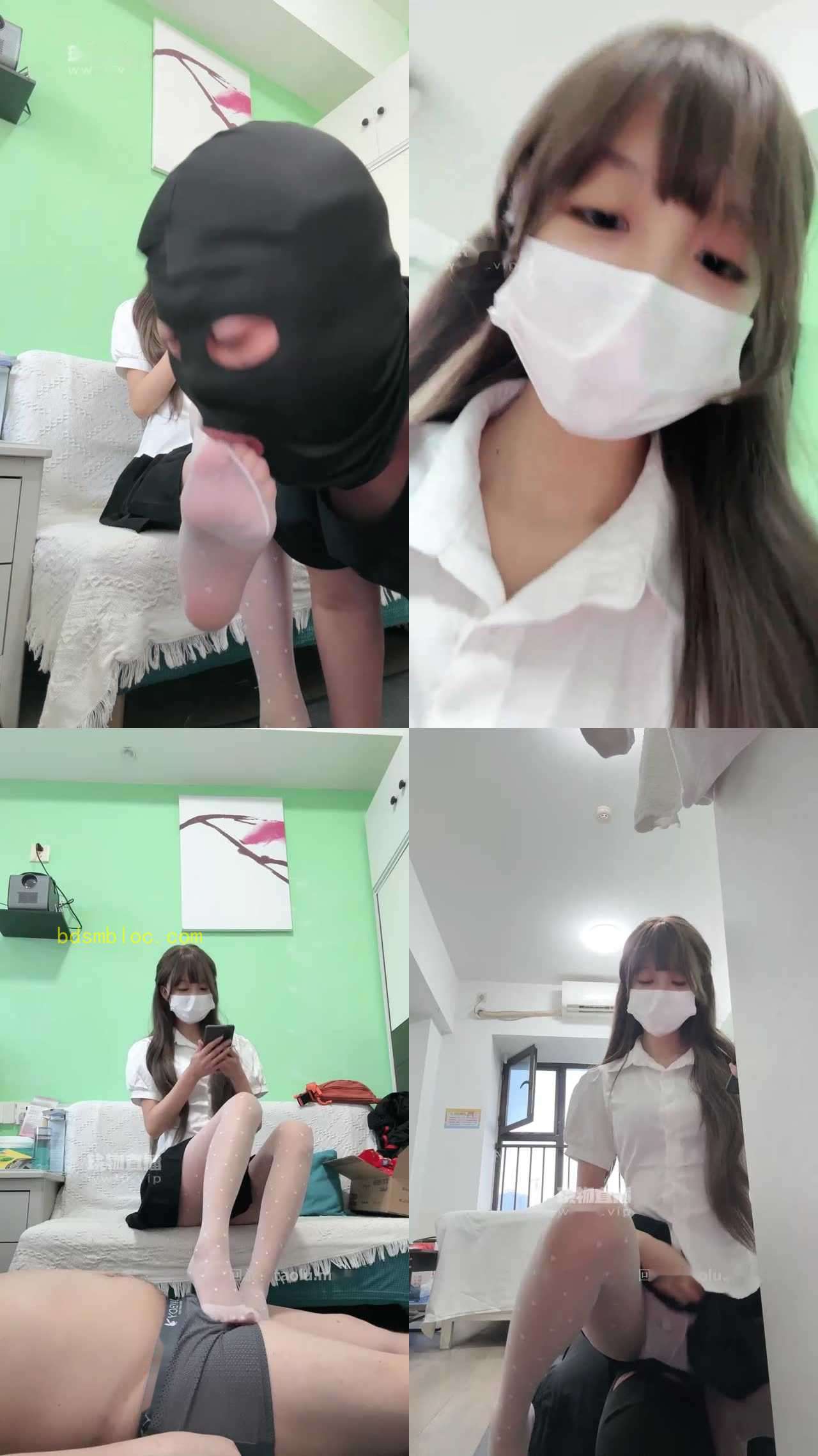【鹿可s】爱心白丝玩狗