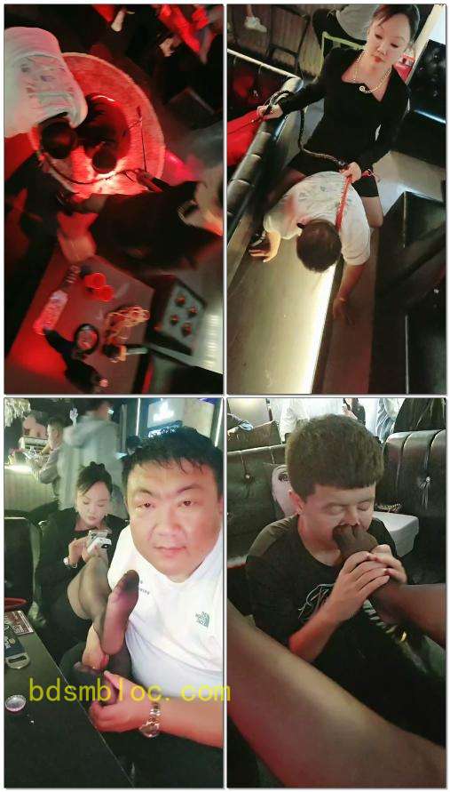【霸道总裁女王乐爷】sm酒吧现场调教猪猪
