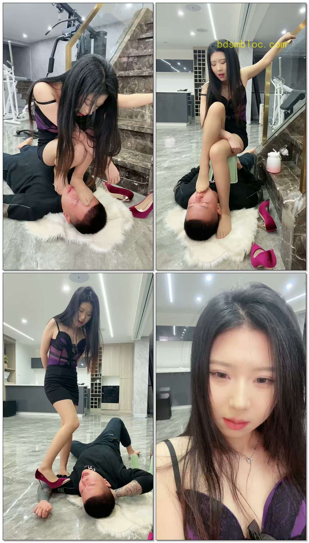 【麋鹿银儿】浓痰糊脸全体重踩头直接圣水