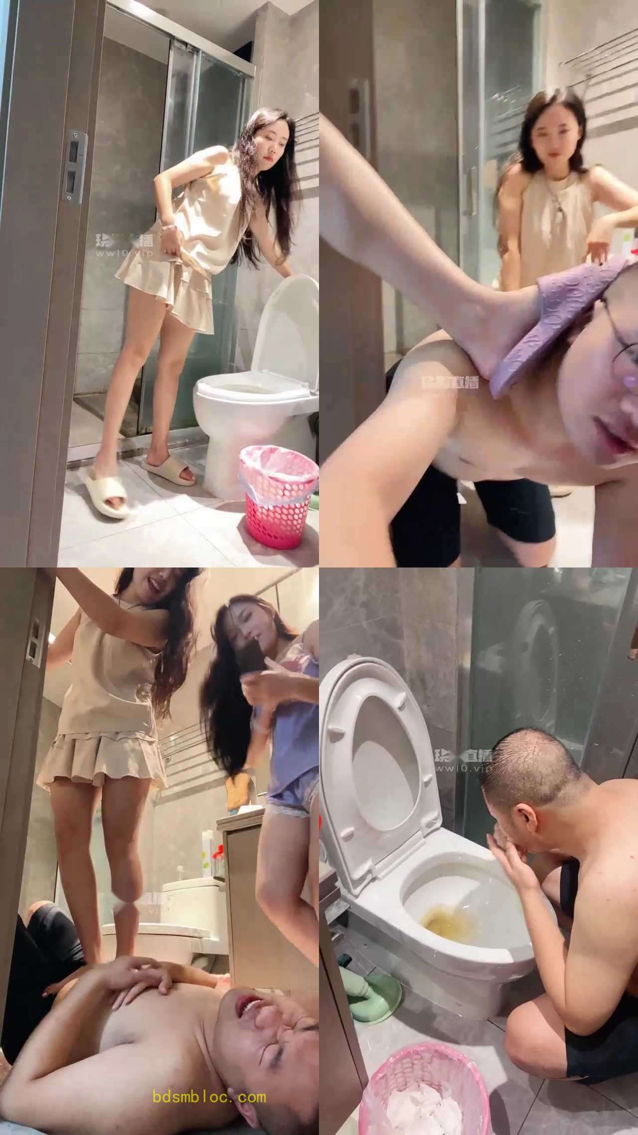 【鲸落女神】偷舔女王厕纸被发现