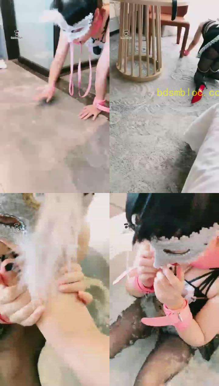 【婳儿M】极度刺激！酒店调教小母狗续-圣水洗澡