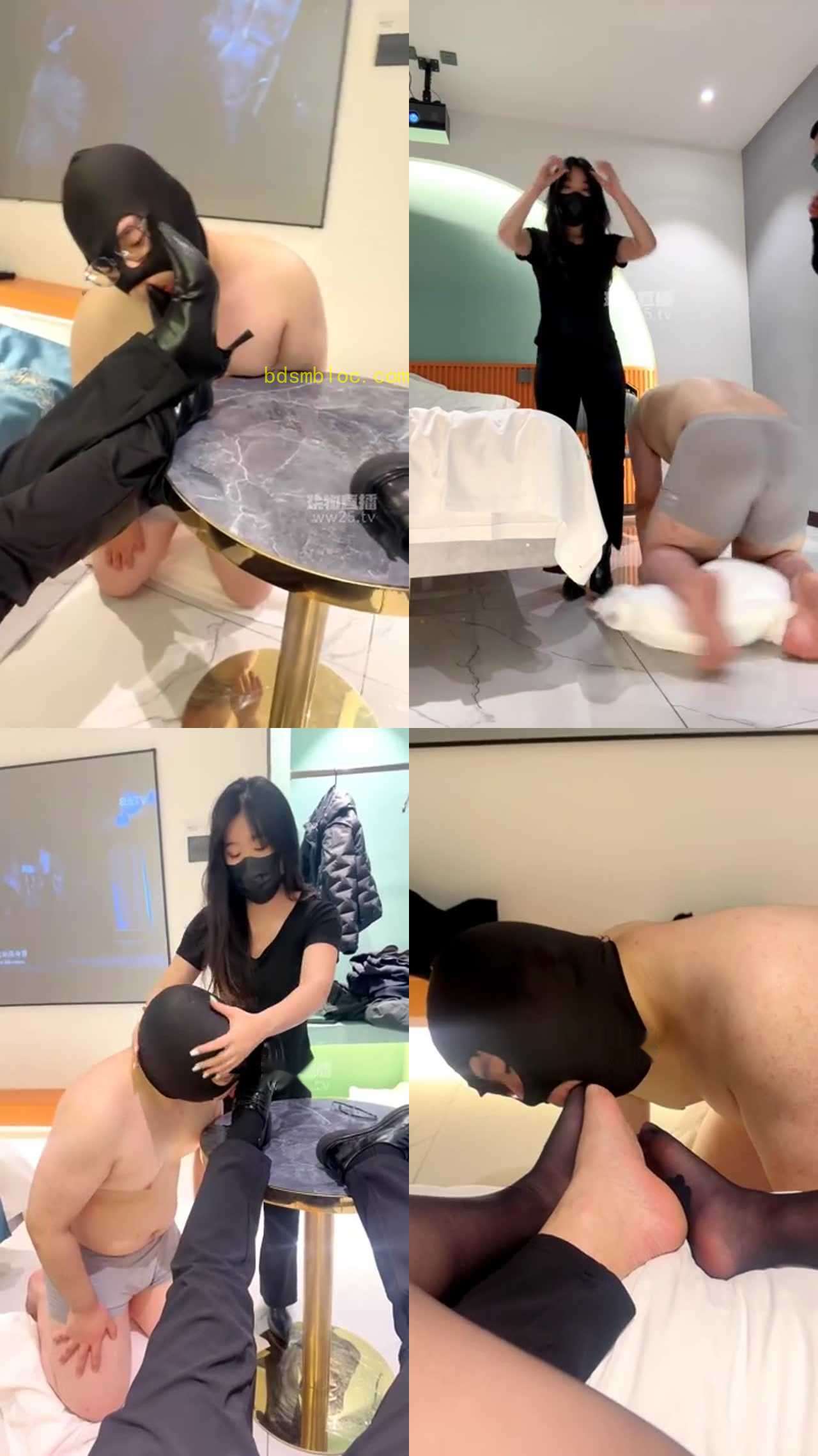 【77夫妻】夫妻主调教绿帽狗 除臭舔脚深喉喂食接吻口水混合圣水完食