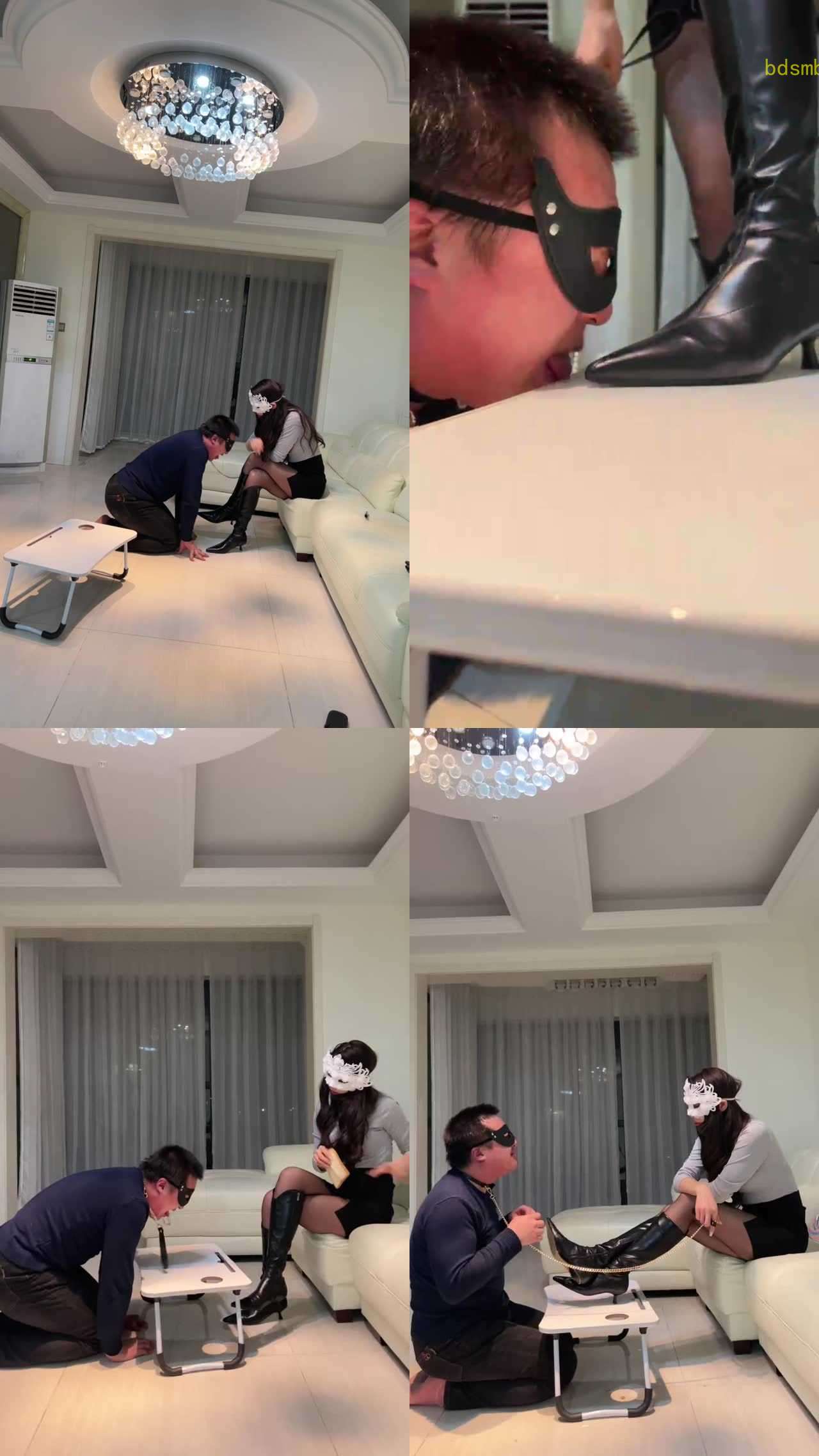【妆主大大】模特长靴黑丝诱惑调