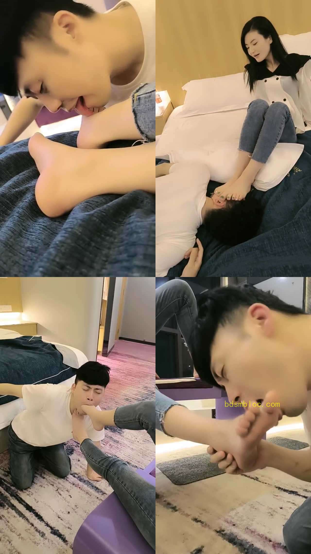 【梓S】偷舔熟睡主人的jio/踩踏耳光/深喉