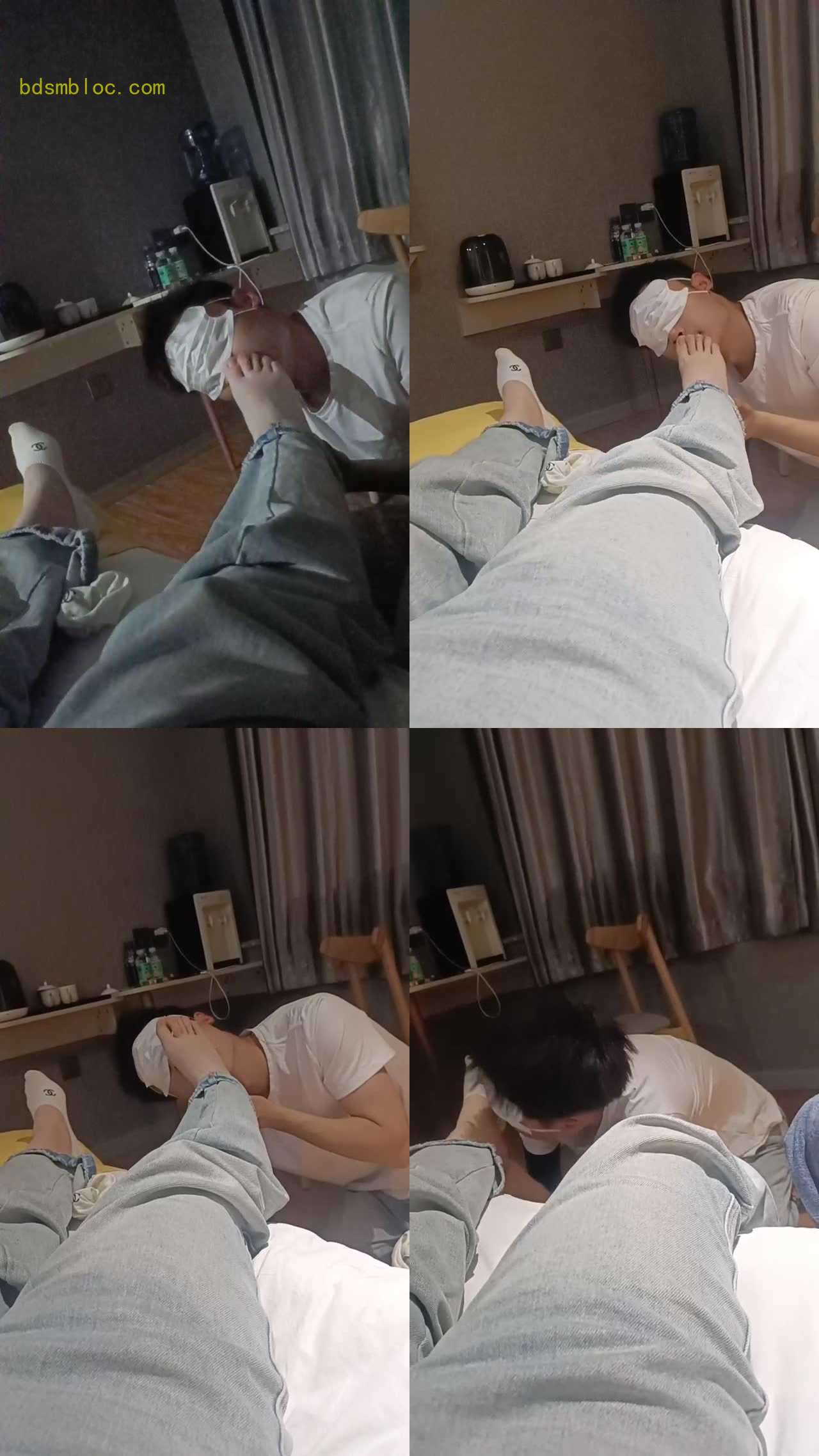 【鑫鑫情侣】绿帽奴跪舔运动鞋船袜裸足