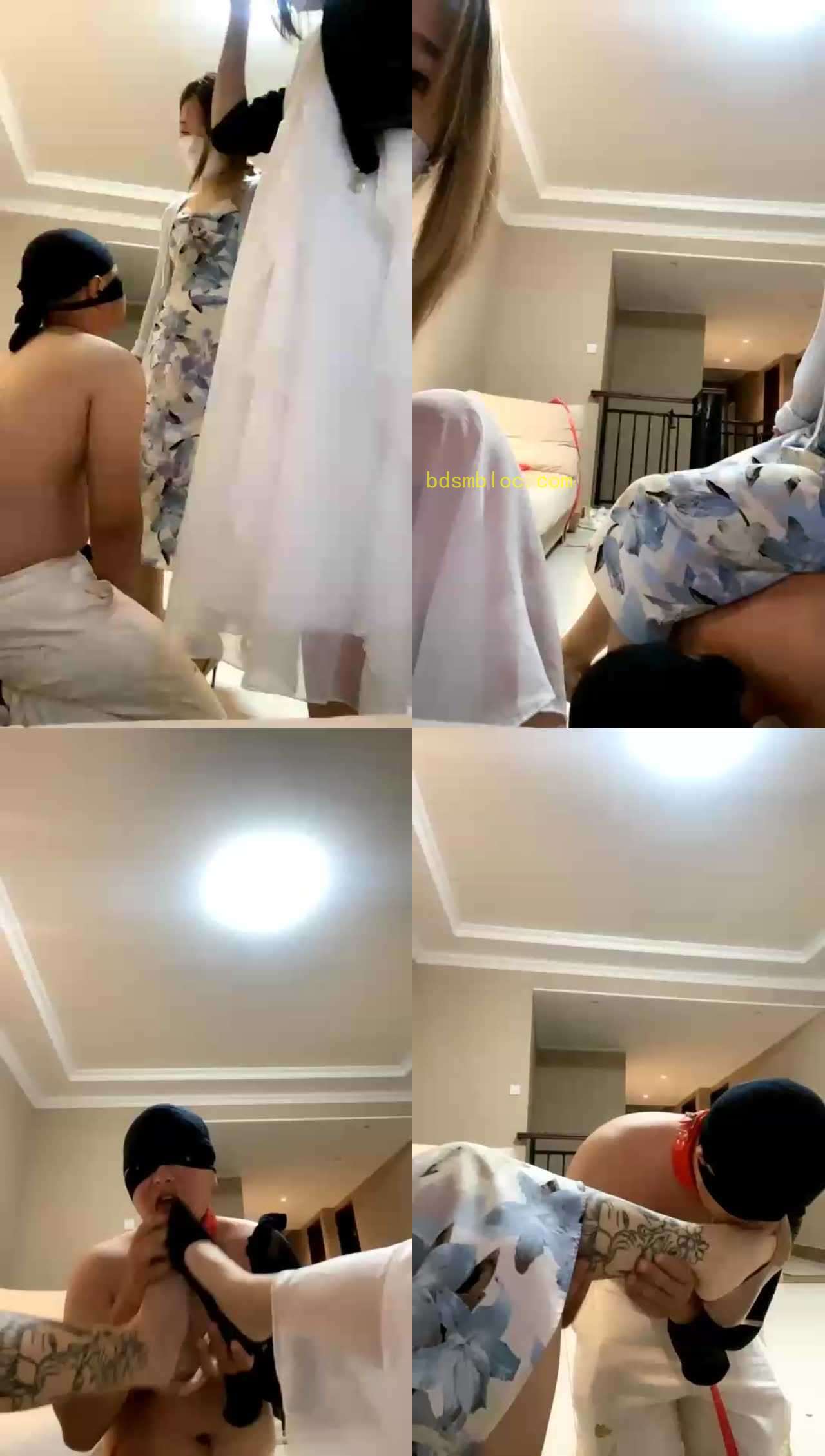 【禾悦S&amp;禾璐S】双主耳光专场，贱狗挑战一千耳光