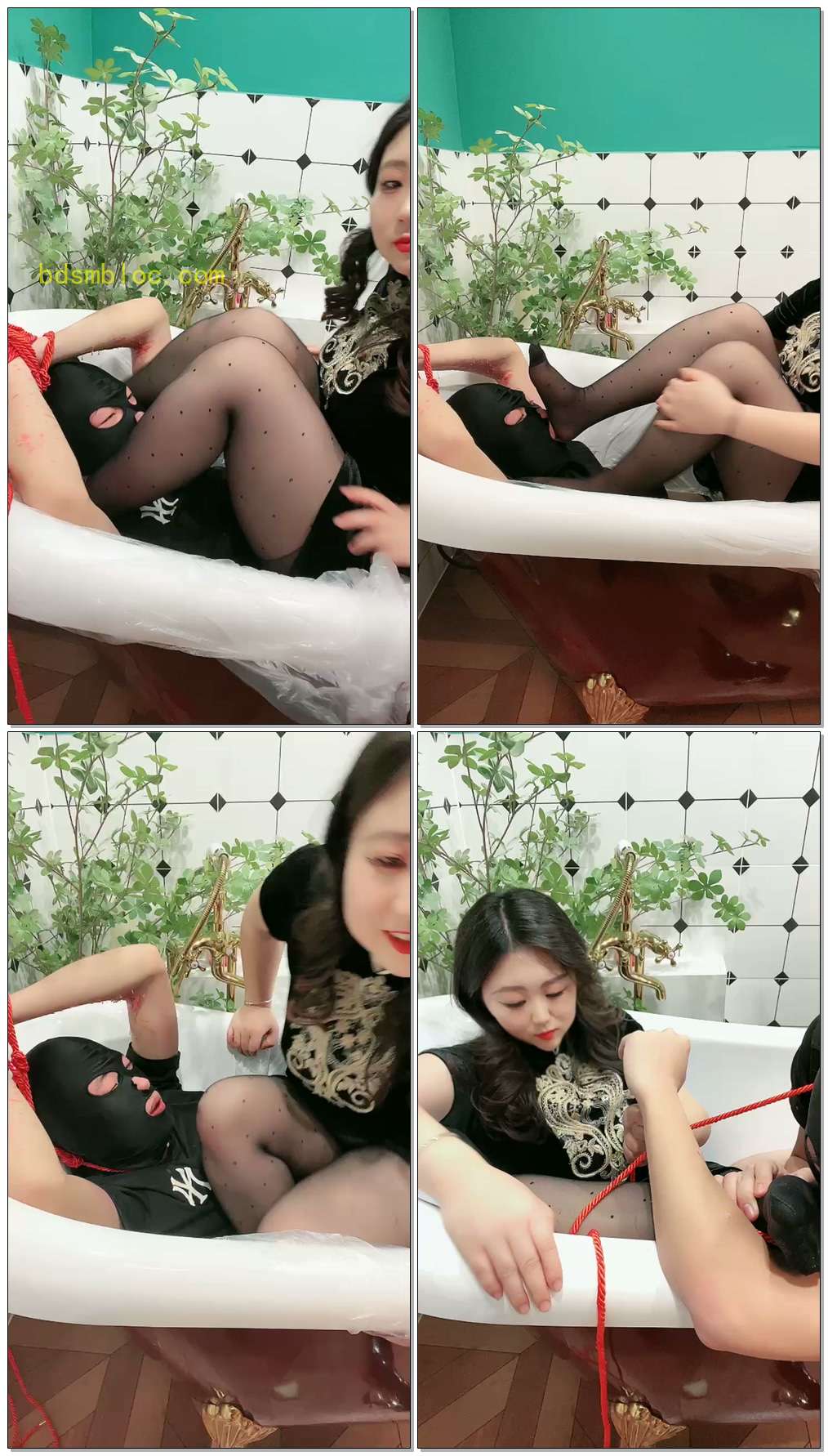 【小怪兽驯兽S】废物狗被主人扔浴缸里调教