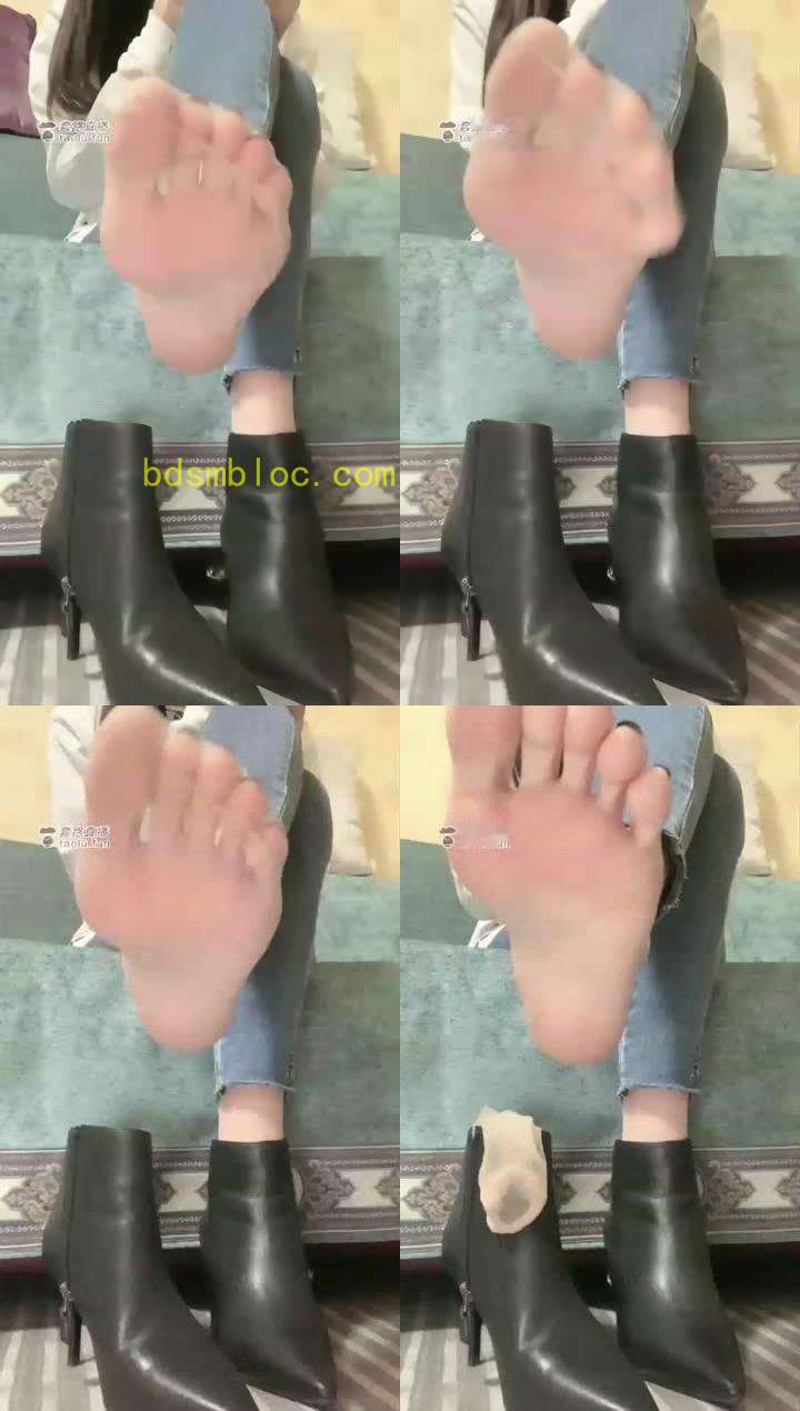 【安主s】第一视角短靴薄丝足秀