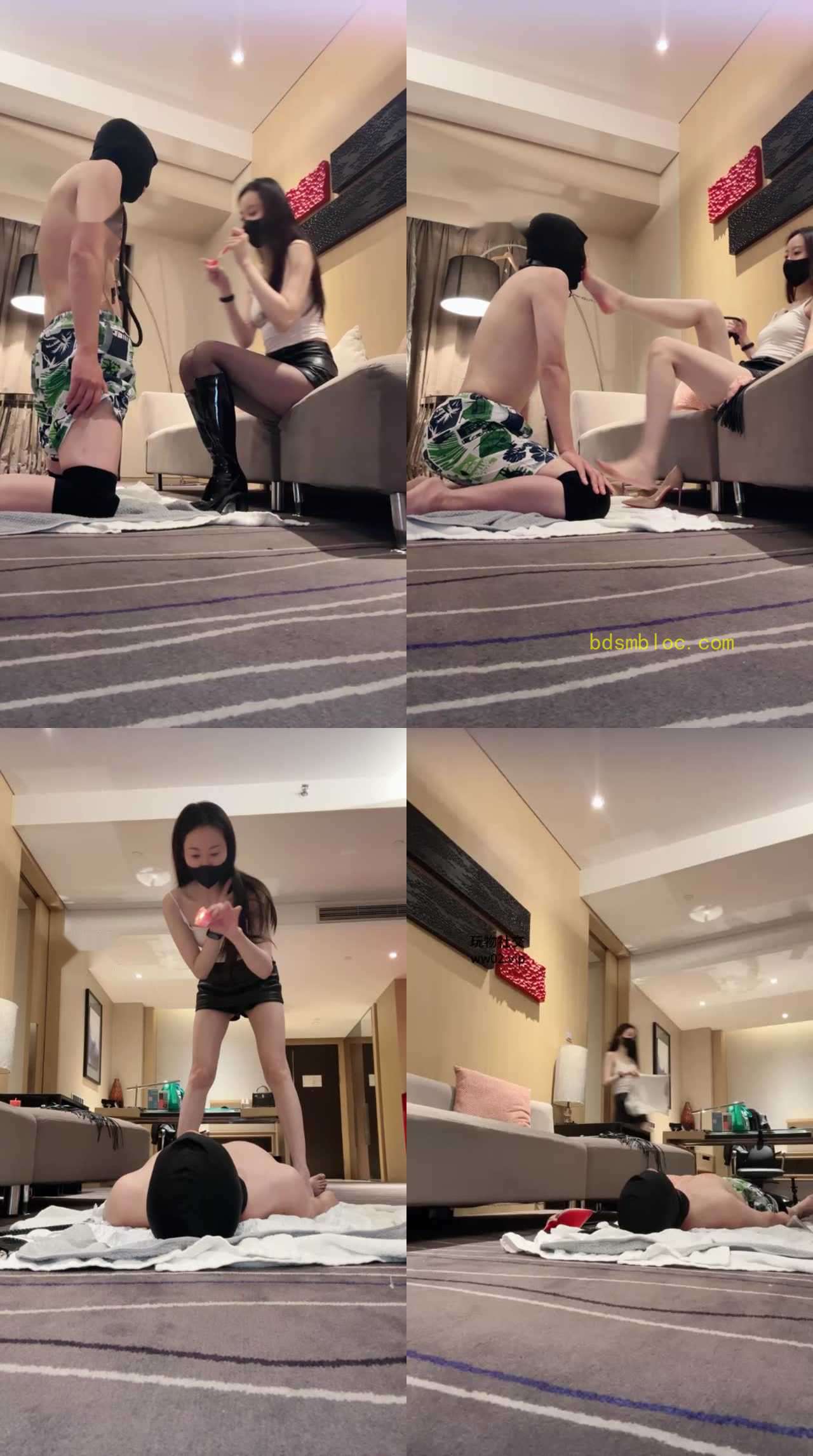 【妲己】长靴高跟踩/转胯骑马/鞭打滴蜡坐脸