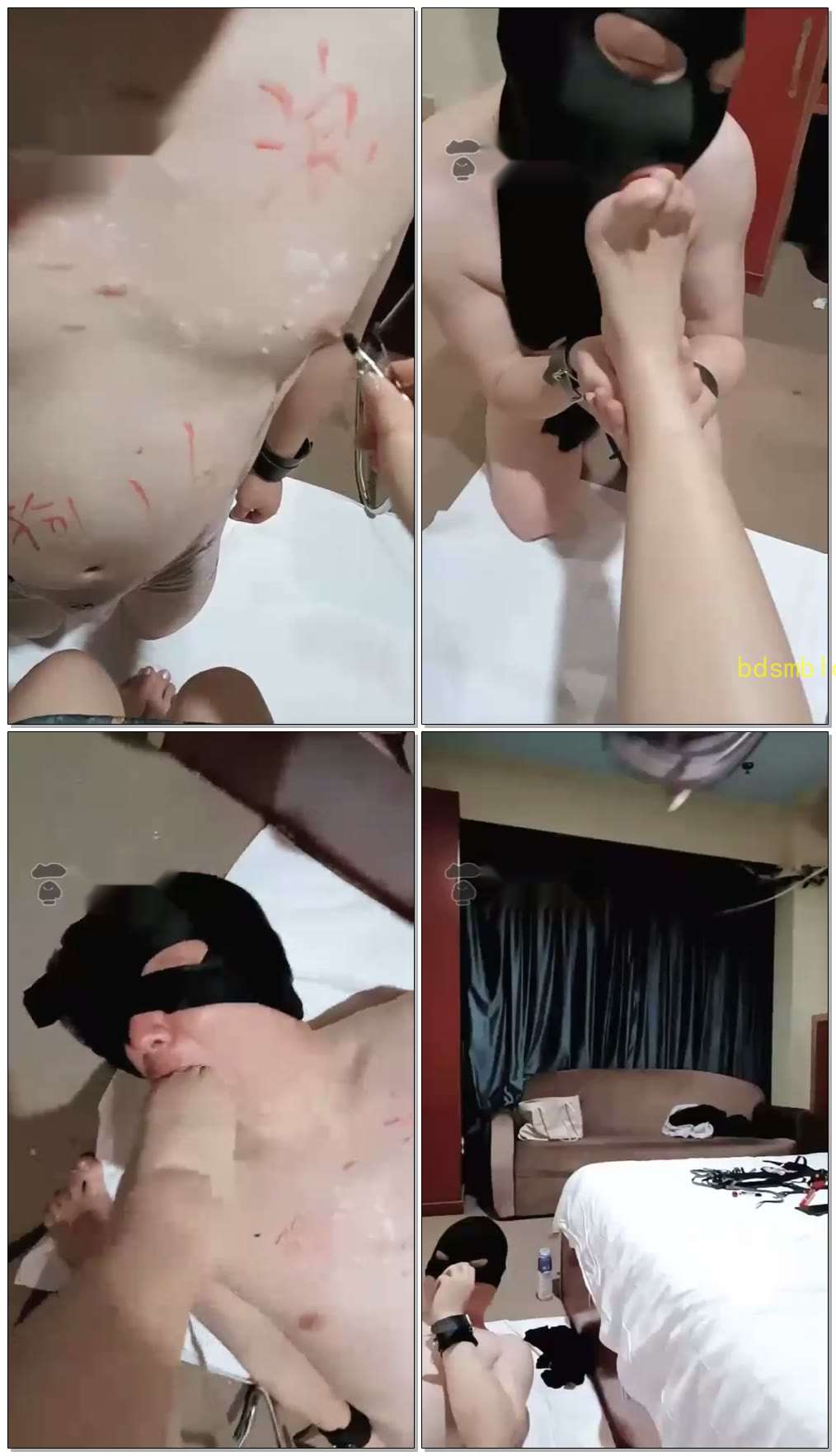 【柠萌小主s】这狗真骚圣水淋浴，耳光深喉口水
