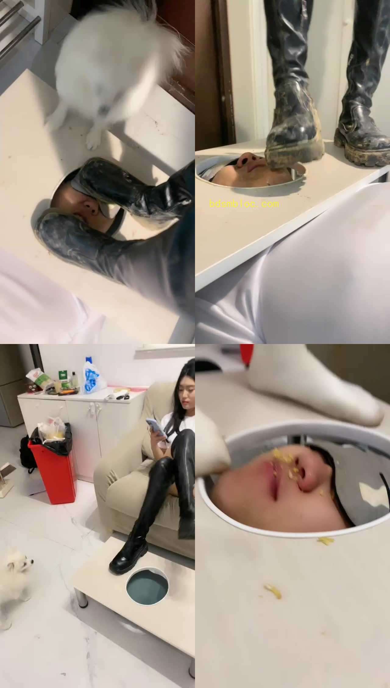 【Esse殿下】超脏泥巴长靴清理/踩踏/吃白袜