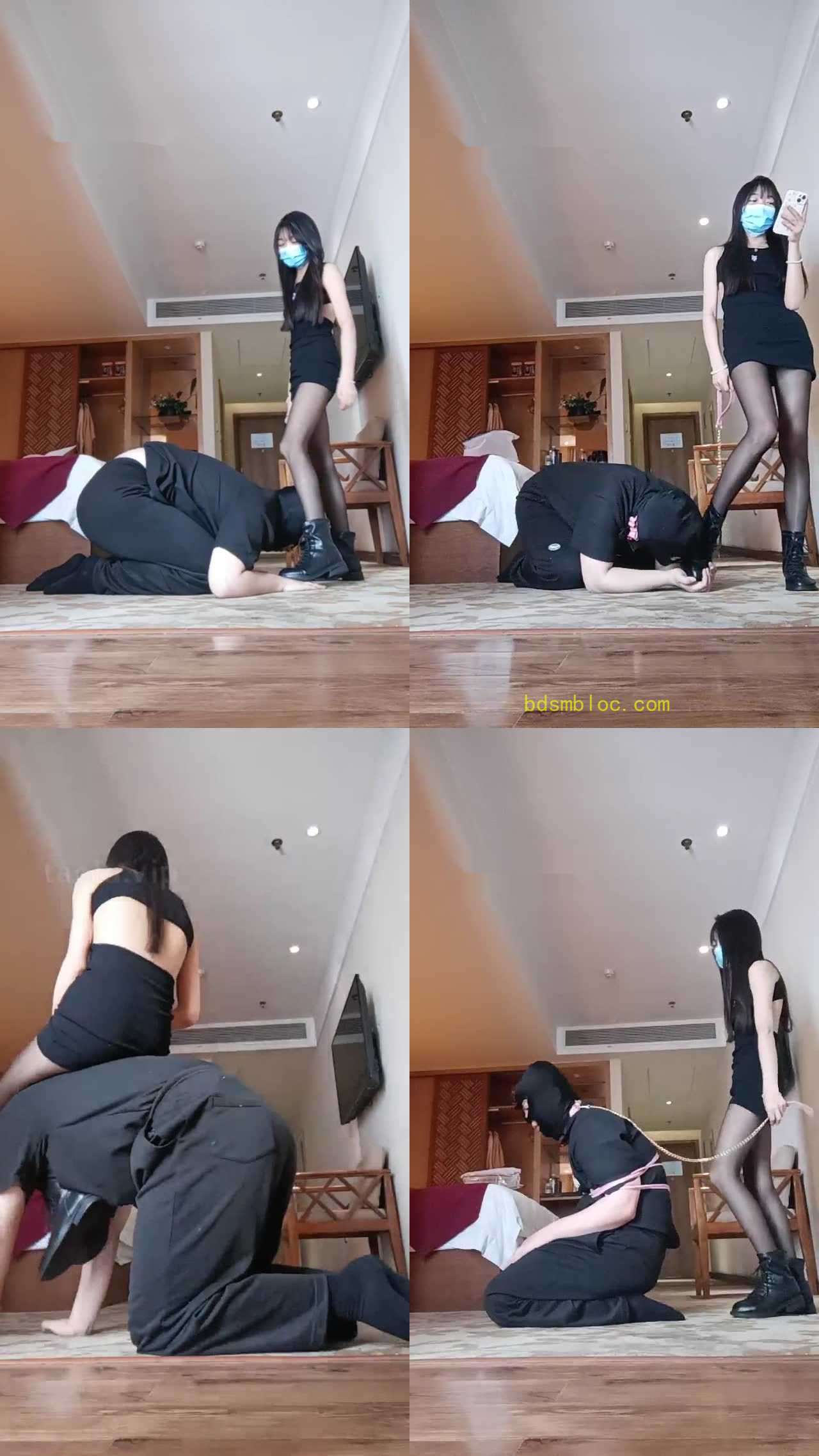 【小主十言】调教新奴 黑丝袜 短靴