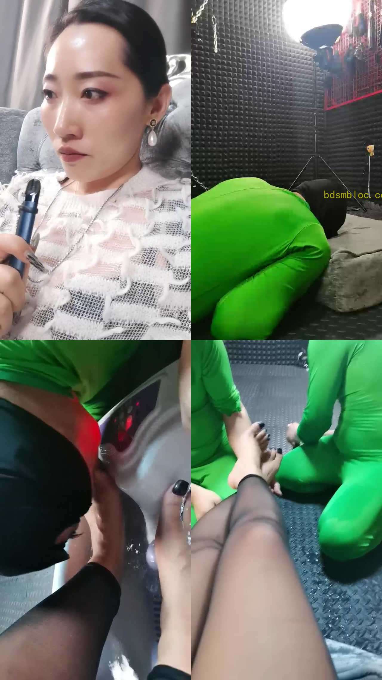【冷御女王】双M-运动鞋白棉袜黑丝膜拜