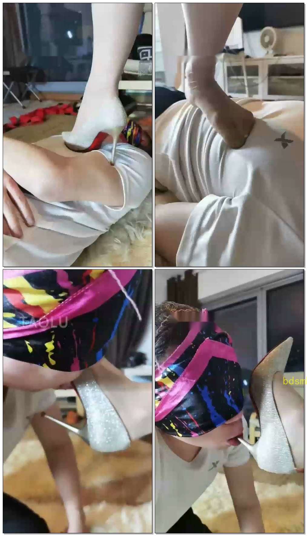【巴莉女王】高跟踩丝足踩伺候鞋