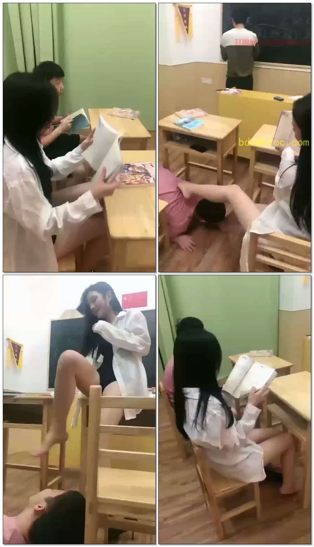【倾倾小主】学生在老师课堂调教同桌