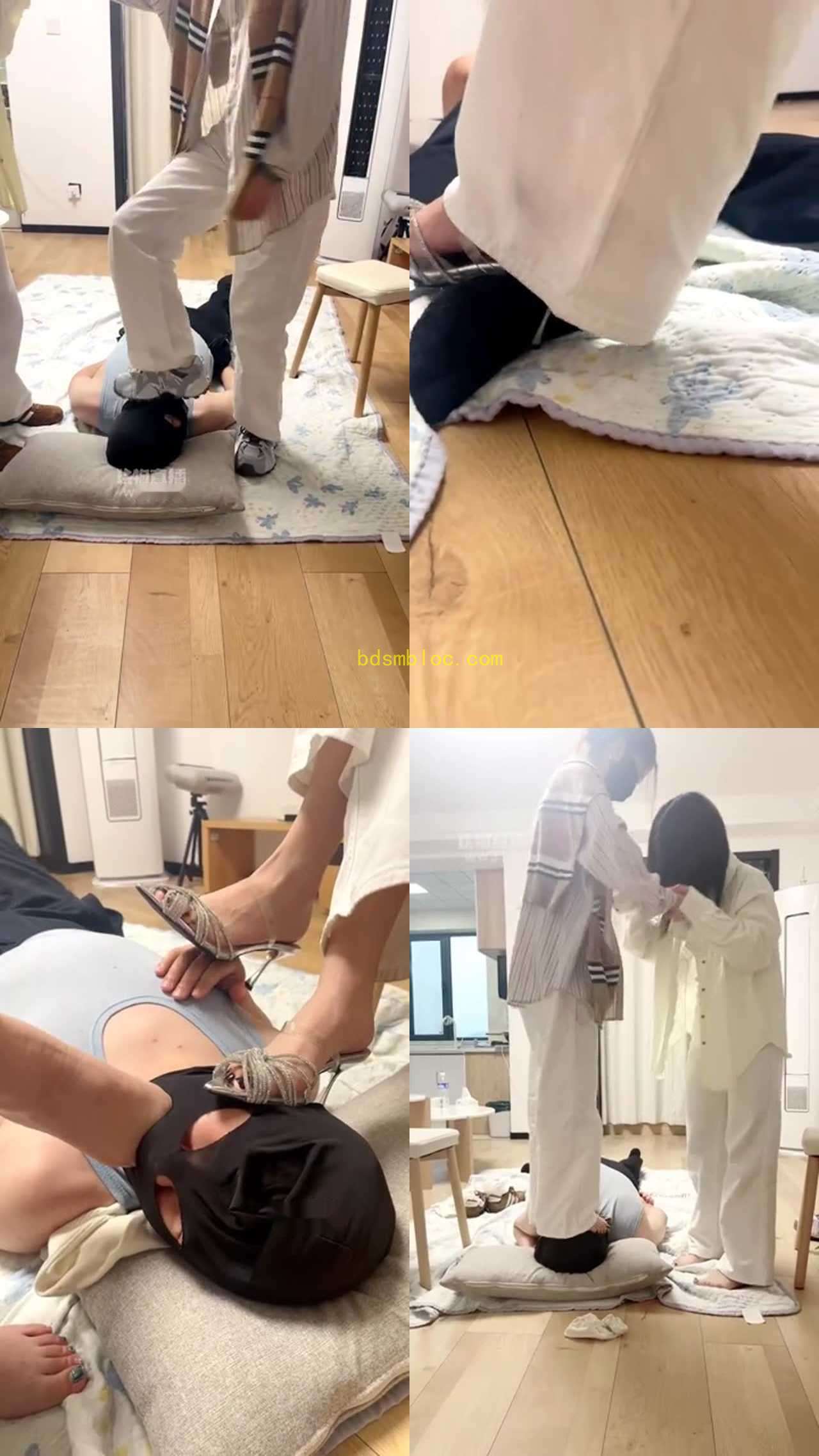 【TLZB30956】踩踏专场 双主踩踏跳踩虐狗 裸足舔脚深喉伺候圣水赏赐完食