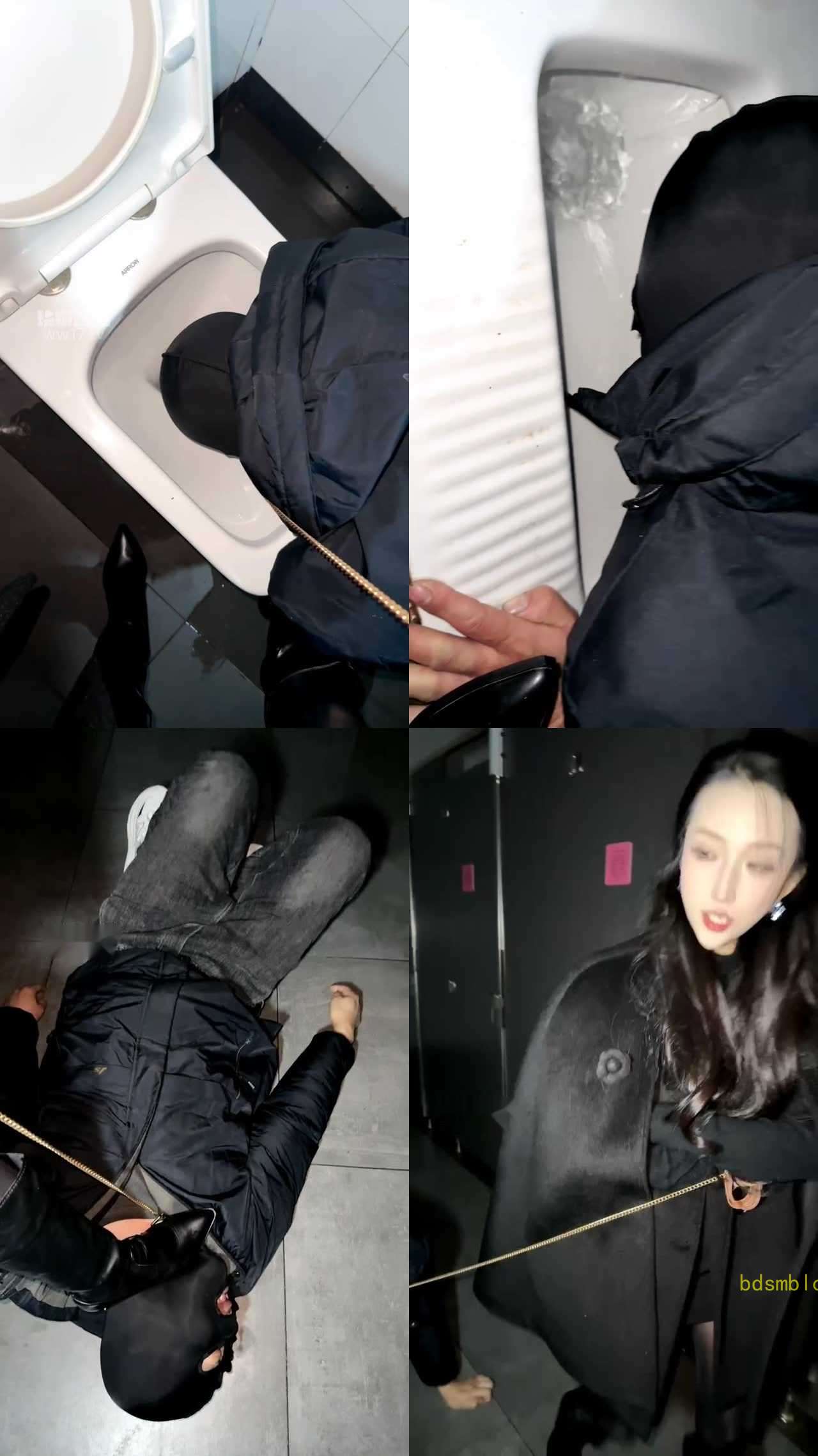 【水晶熊】人体马桶清理舔舐户外公厕
