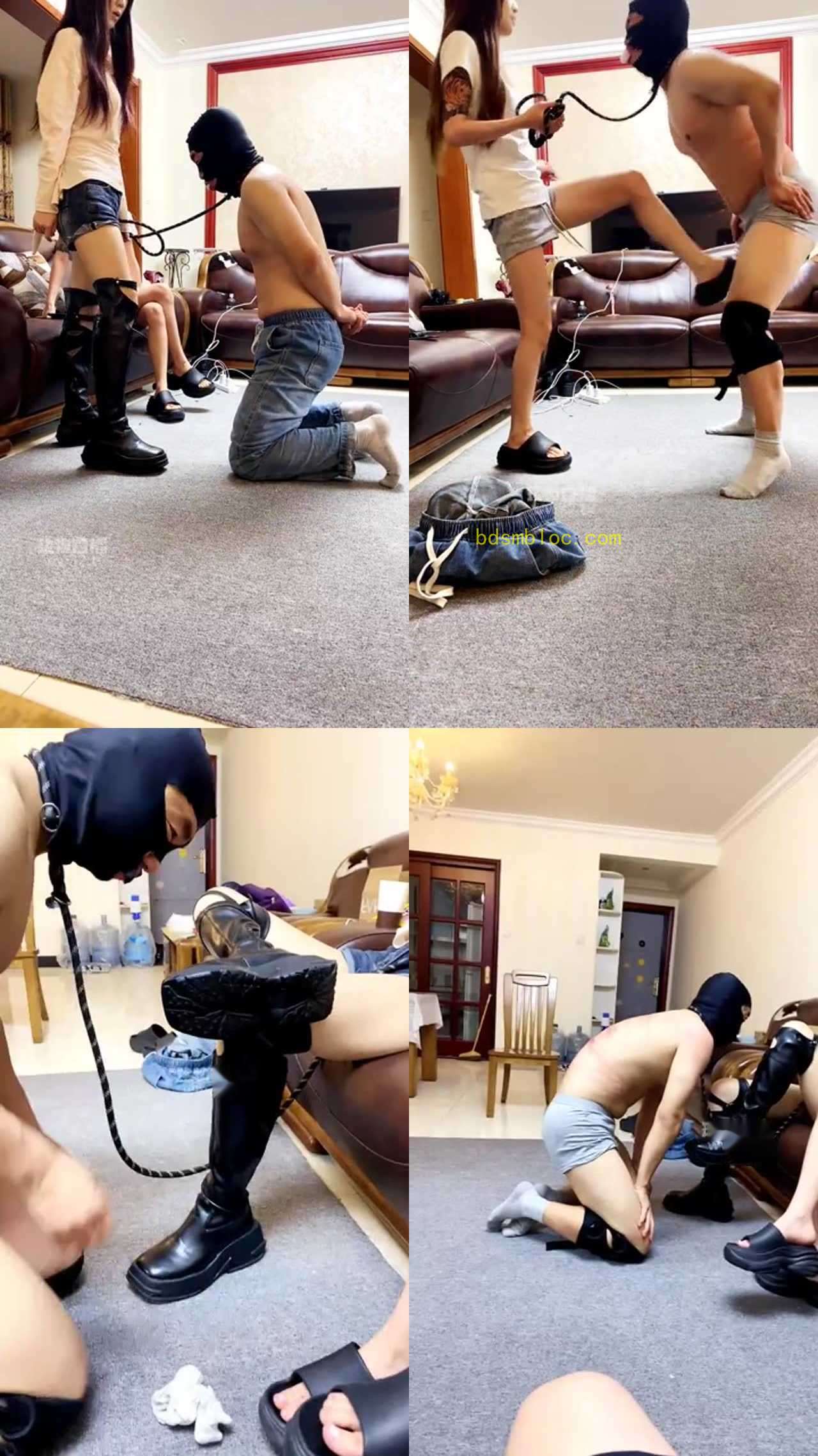 【怜姬】双女神暴打耳光 狠踢裆鞭打踩踏羞辱脏鞋清理