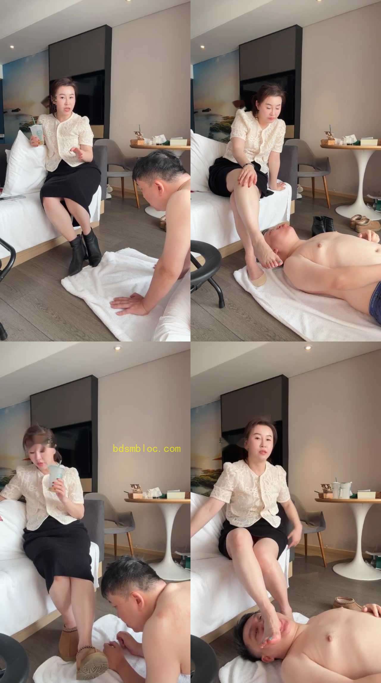 【金融女主】浴场鞋奴 因为客户临时上厕所