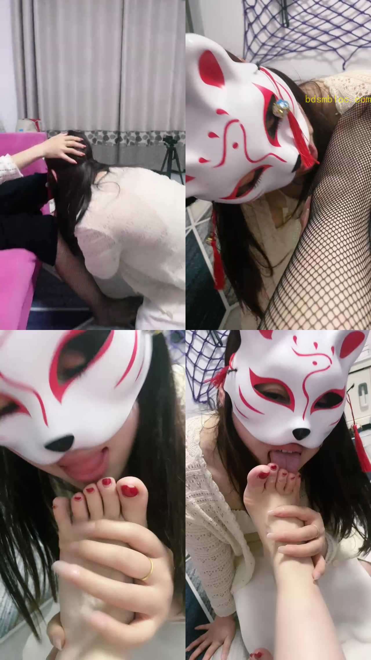 【沫嫣】女神狗-网袜高跟美腿虐闺蜜【双视角版】