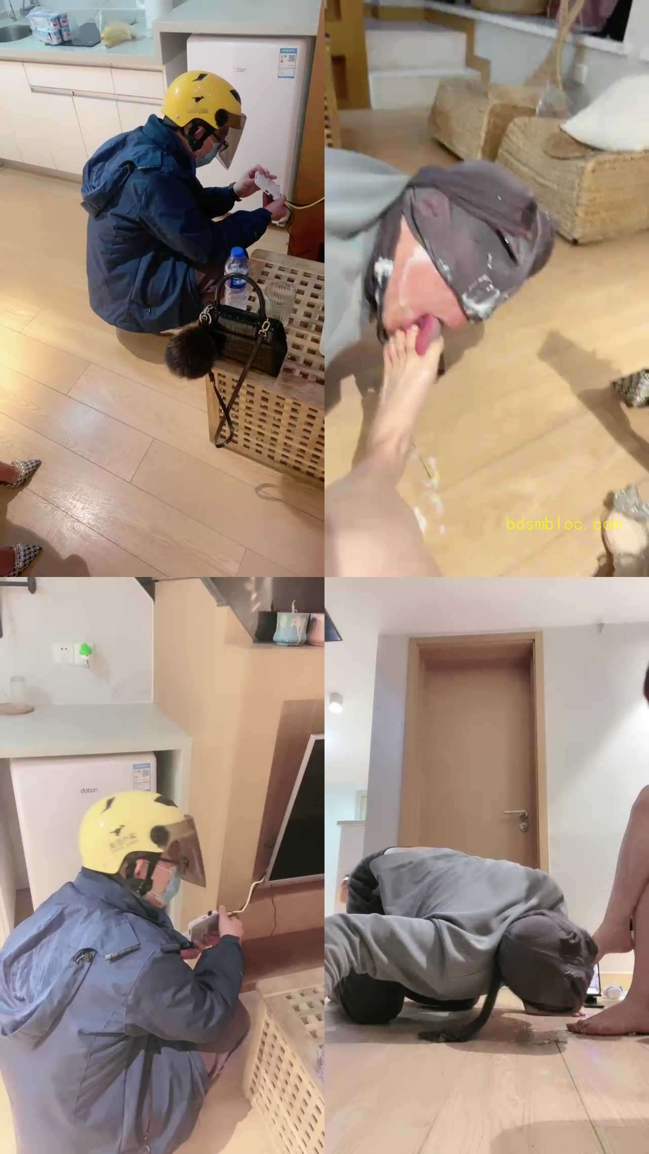 【乔皙/秋秋】双S外卖小哥沦为狗-踩踏/咀嚼物喂食【双视角版】