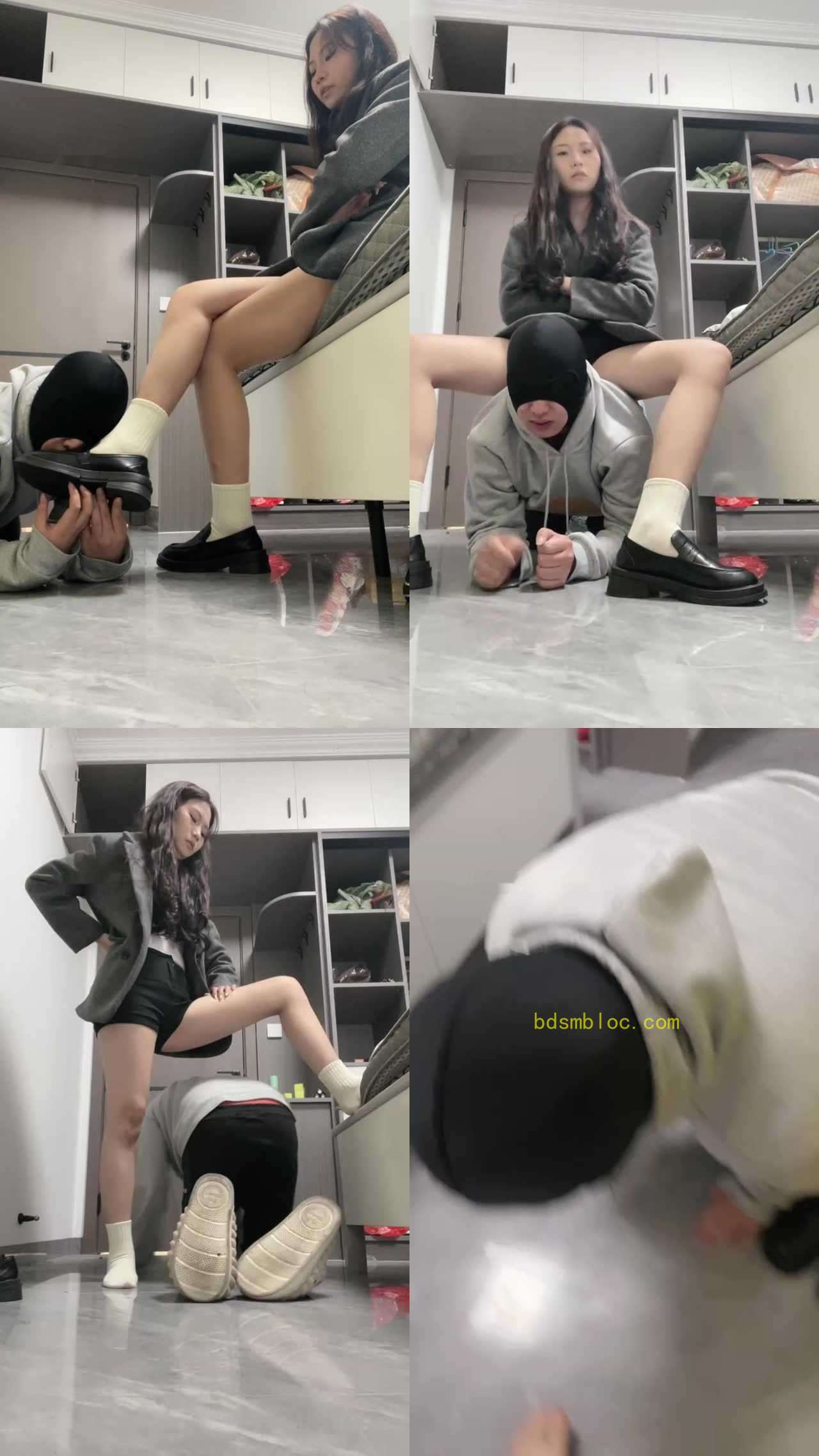 【大一诗诗】皮鞋白袜踩狗爪/骑狗背/吃白袜
