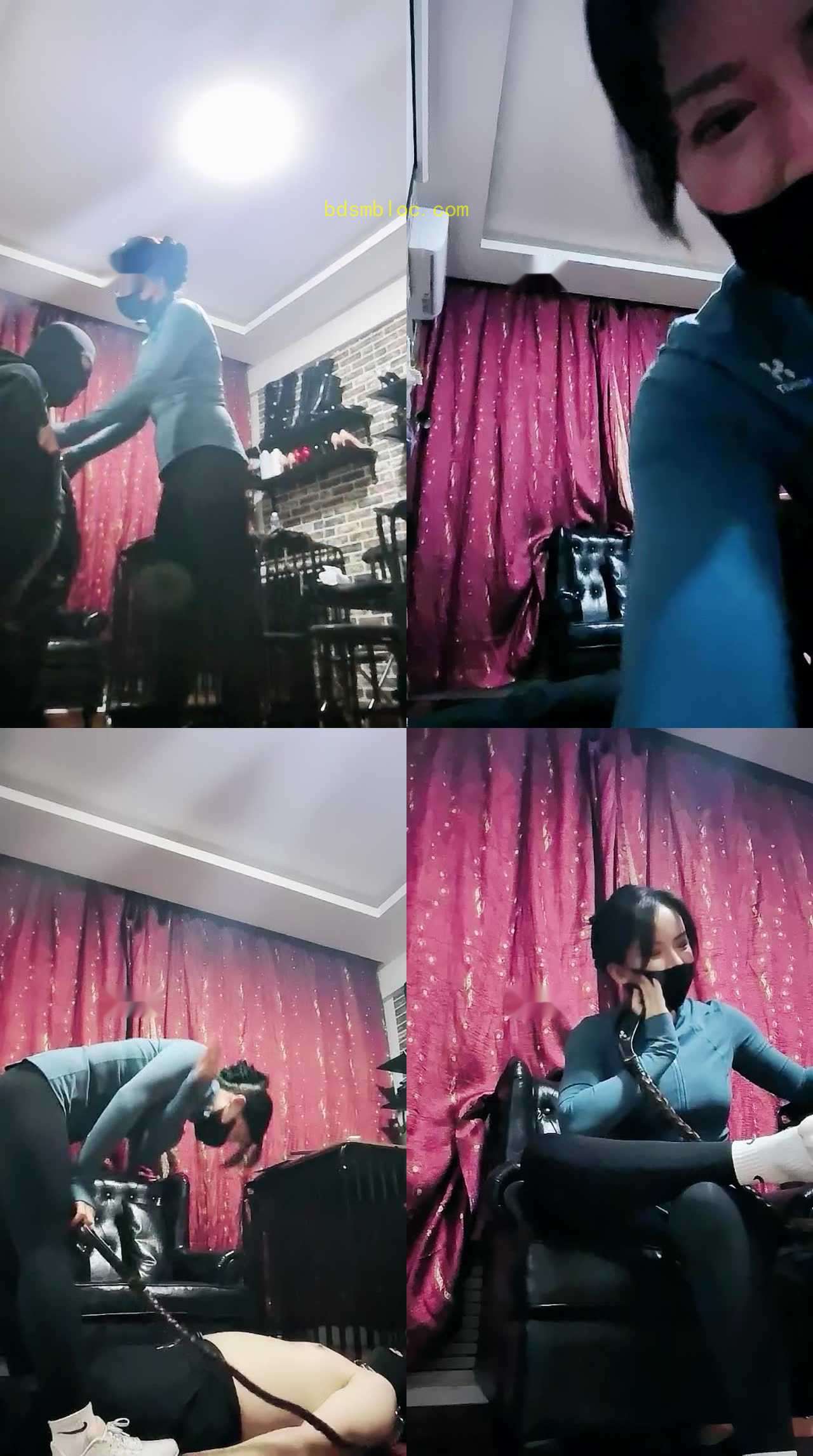 【冷颜】运动鞋白袜踩踏/掐乳耳光