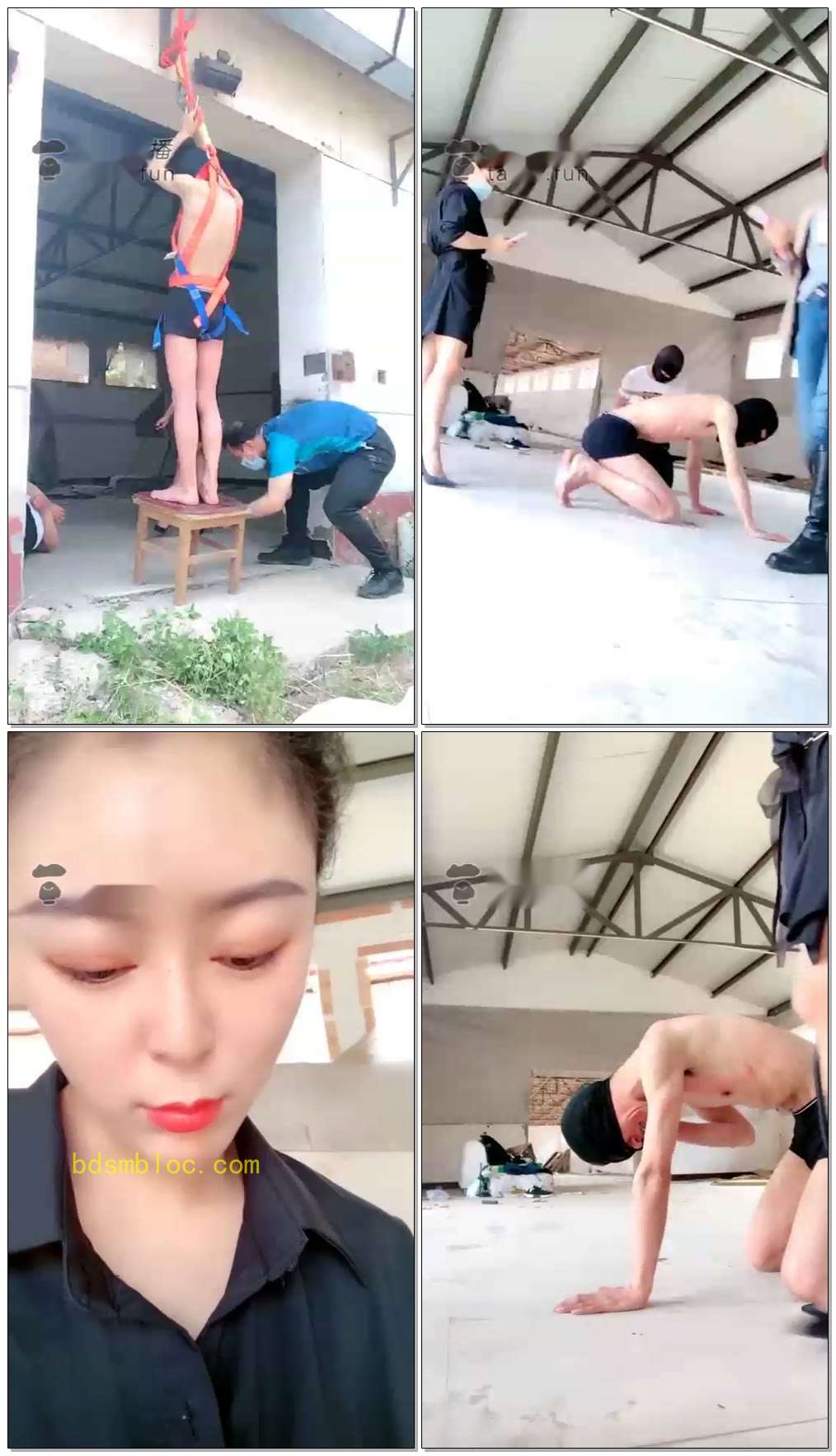 【鹿梦兮&amp;美离子s】TJ户外废弃仓库双s调双狗重度