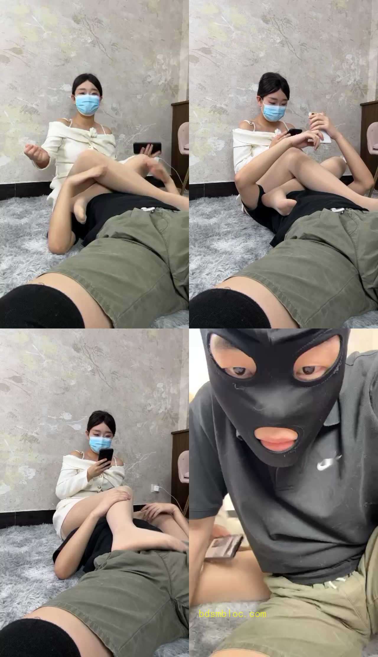 【桃桃樱】肉丝美腿-腿绞诱惑踩【完整版】