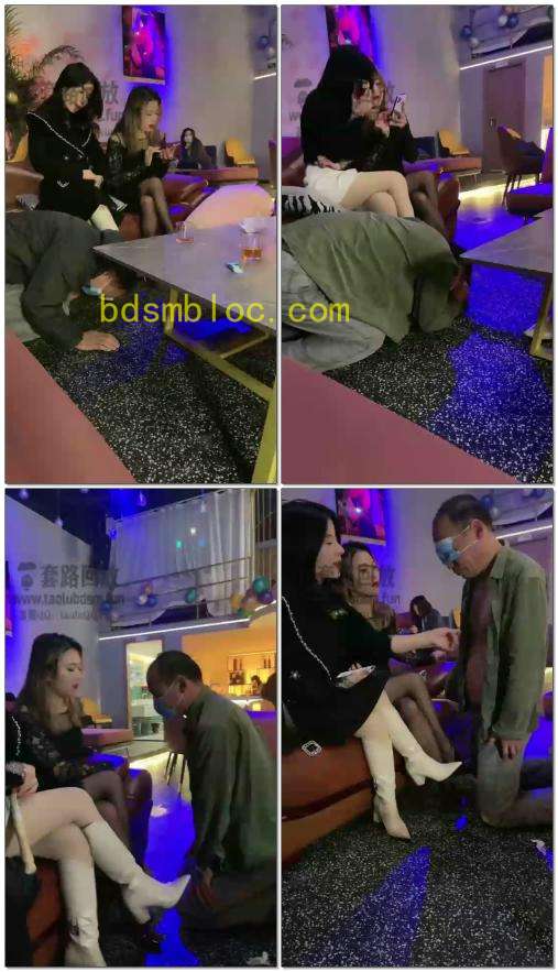 【晨晨cc&amp;成都六姐】酒吧玩狗调教