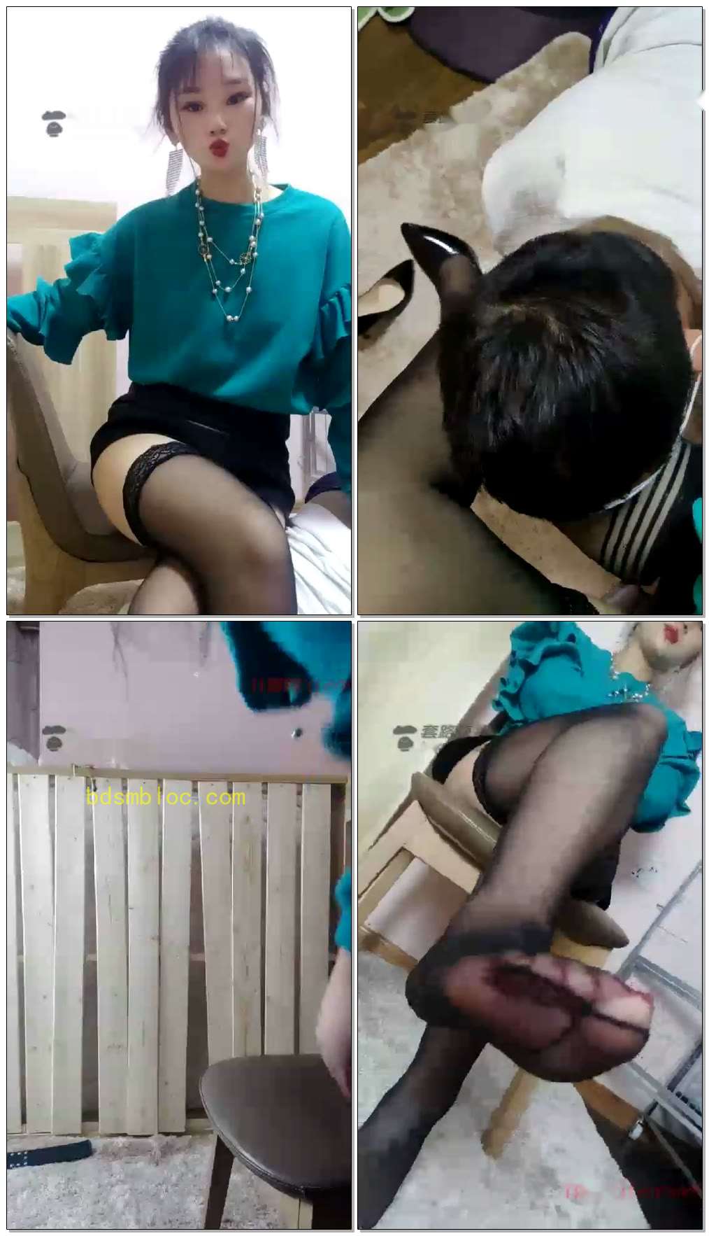 【涵涵S】女神黑丝玩狗脚喂食，幸福的狗子