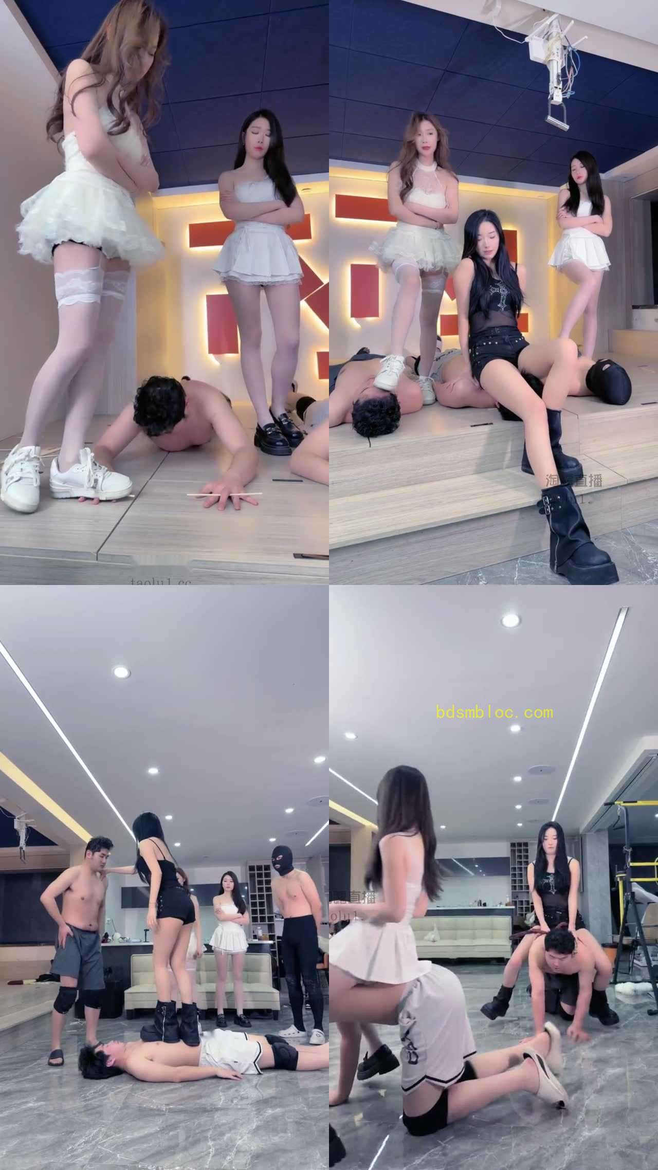 【冰冰s】三女王筷子踩手6只手走路踩狗踢裆三主骑马比赛游街