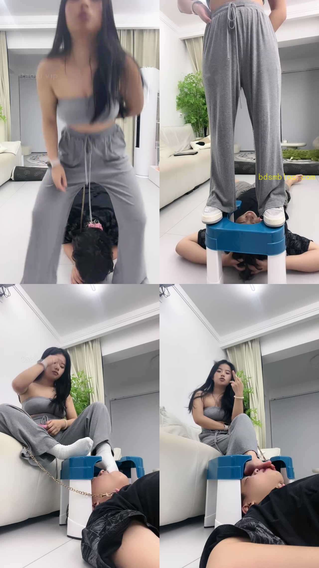 【伊诺】狗链转胯遛狗/运动鞋踩/超臭白棉袜闻舔