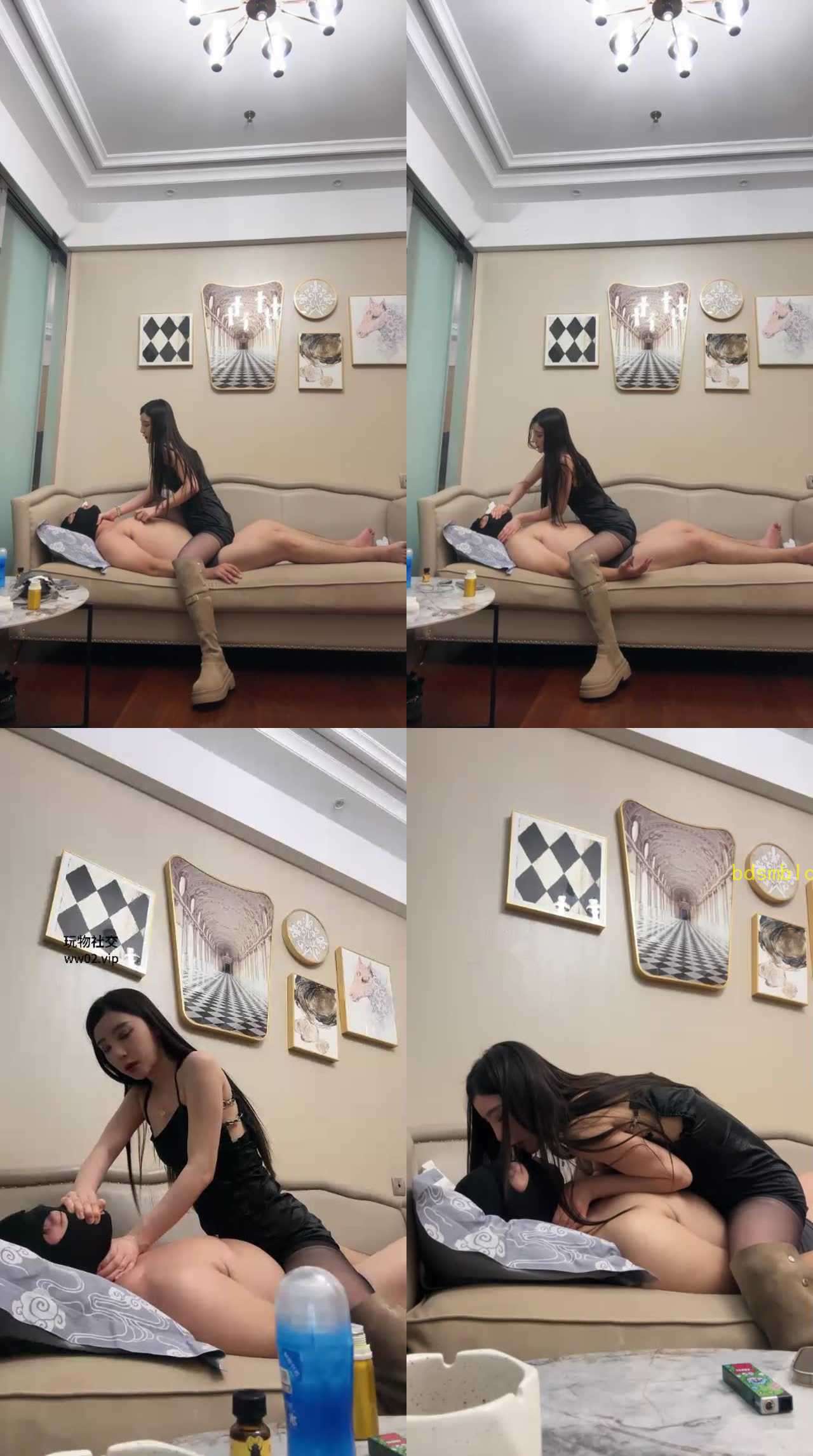 【领主老大】长靴踩踏/手捂窒息/掐乳