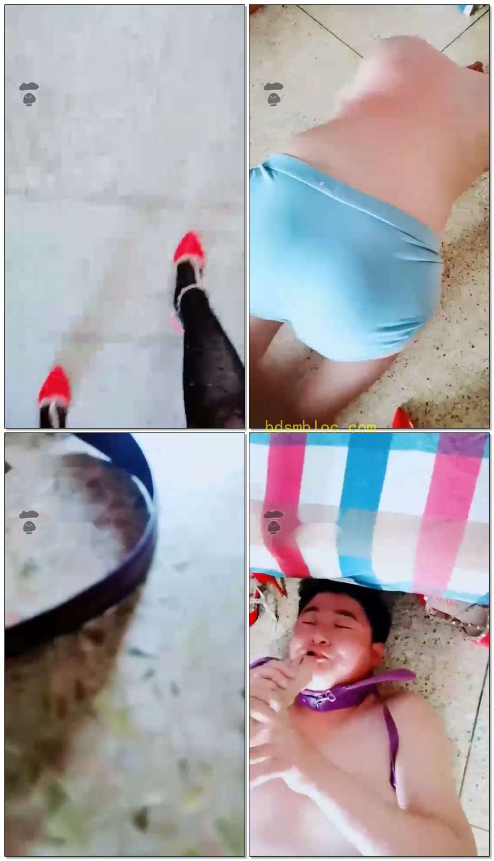 【足韵女王】舔脚脚深喉，吃口水鞭打，耳光，踩踏