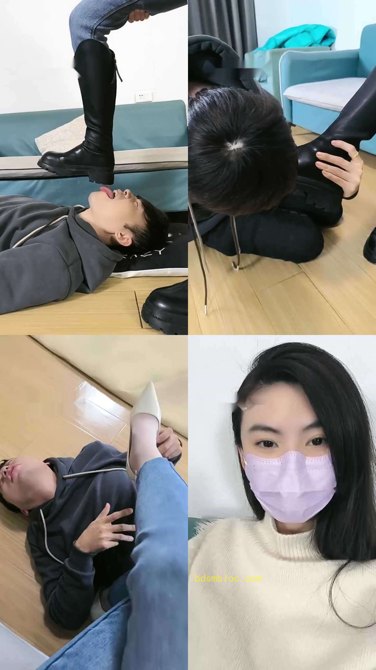 【梓S】臭脚踩脸/脏鞋底狂舔
