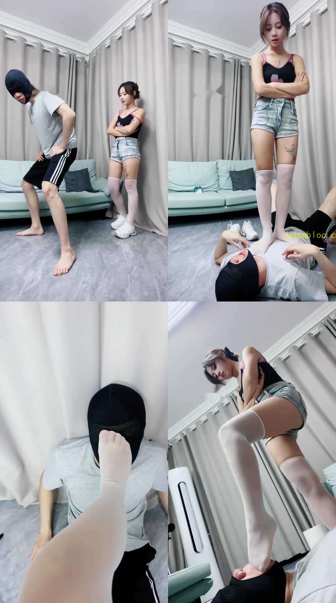 【橙子】小白鞋白丝重度踢踹虐杀