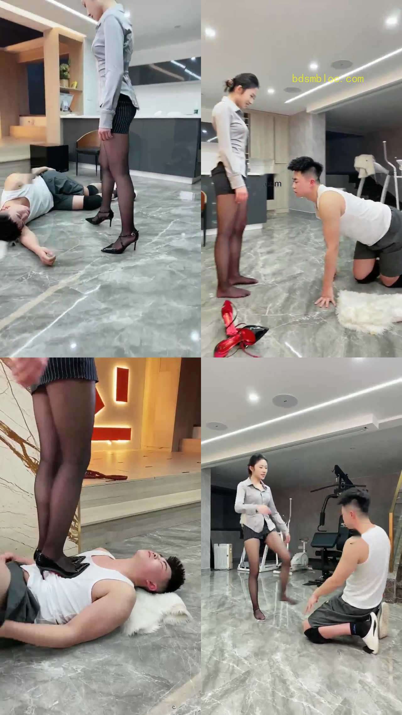【麋鹿银儿】踹头 脚耳光