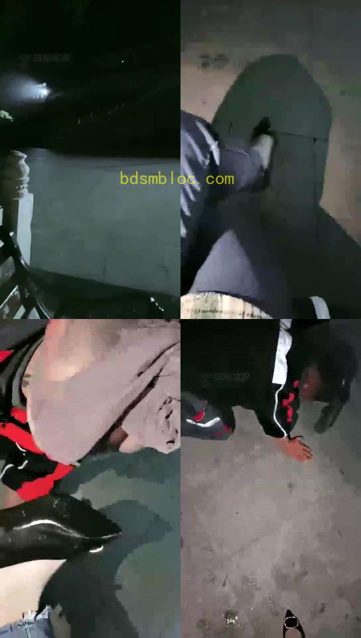 【林夕女王】经常偷舔我鞋子的顺丰小哥，今天被我抓到带公园调教