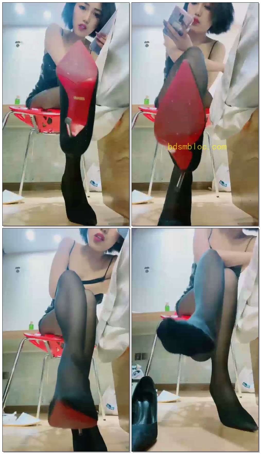 【冷菱S】第一视角性感黑丝红绿灯专场