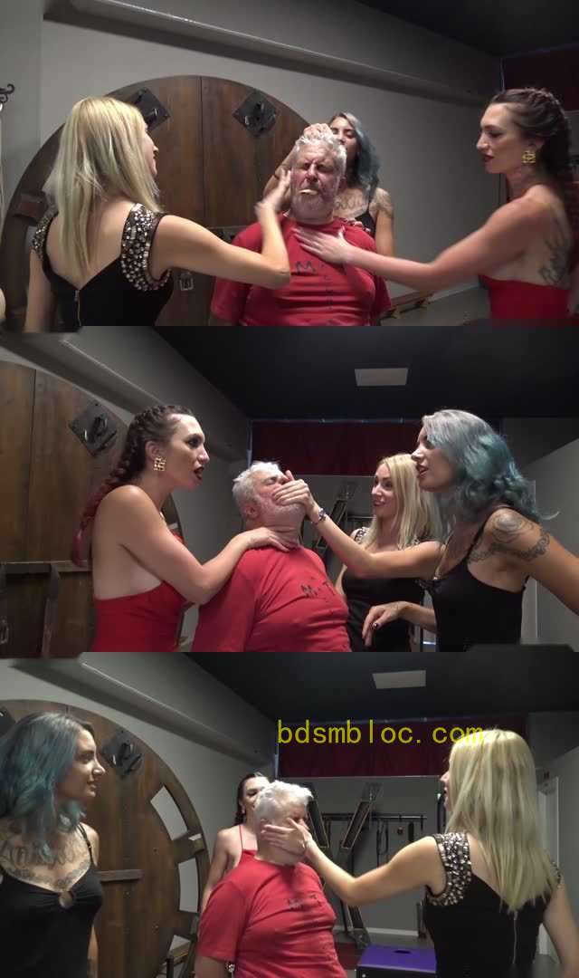 【欧美女王】《耳光天使》Scarlet女神带着她的太妹闺蜜们把老贱狗狗头打成猪头