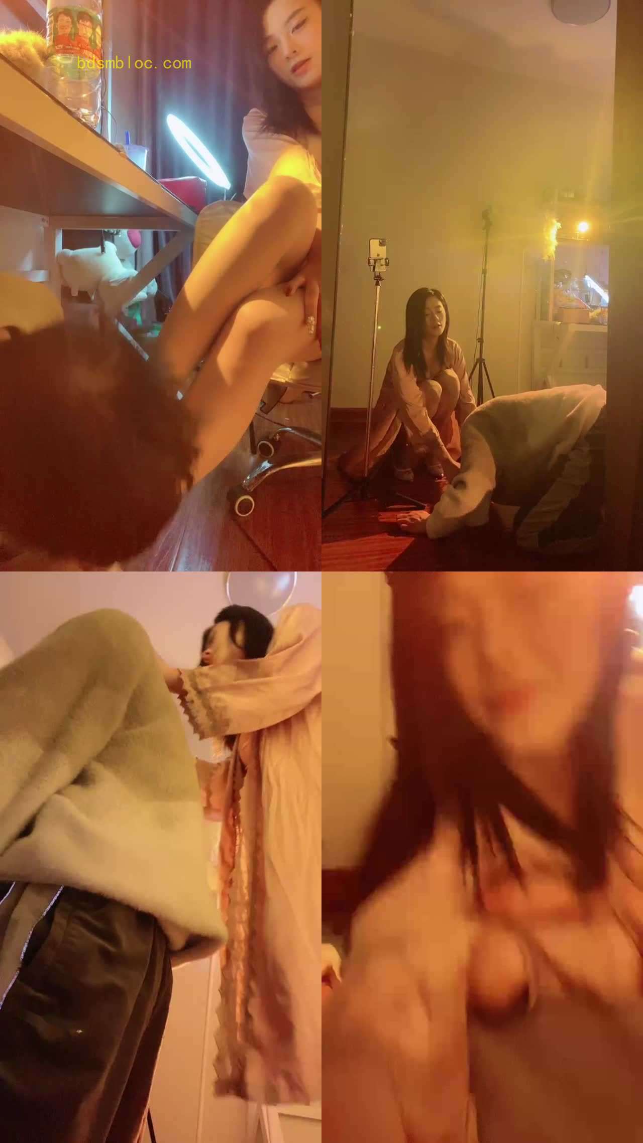 【不知名美女】女主闺房调-睡衣丝袜辱地毯