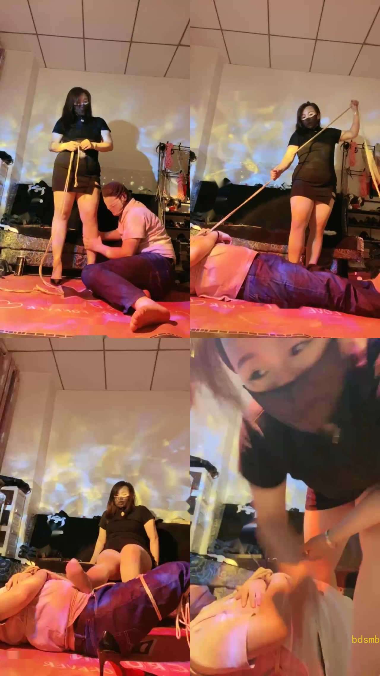 【东莞妖魔BBW】捆绑榨精踩踏