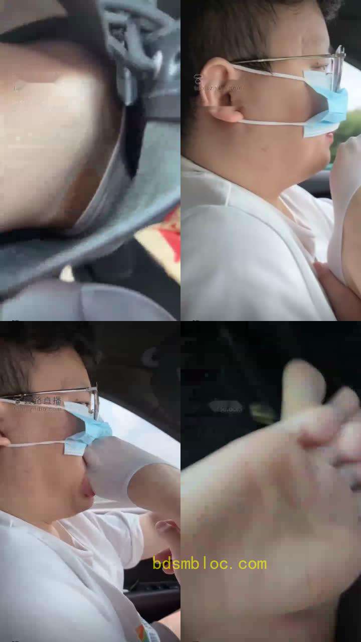 【绘子】船袜裸足车上玩司机