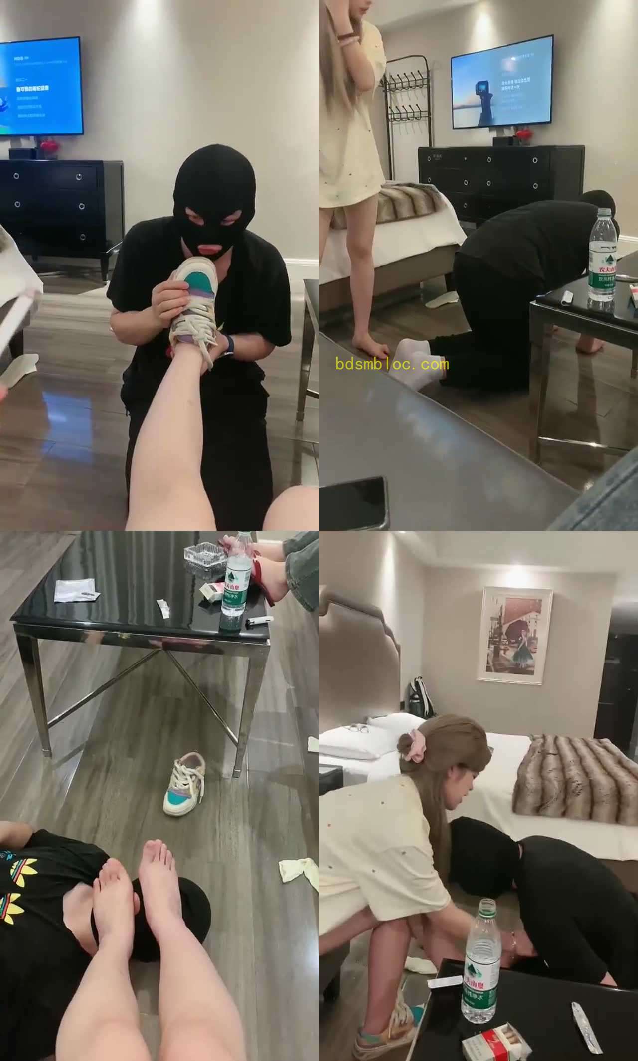 【未知女主】漂亮小姐姐白皙美腿球鞋裸足踩脸强制贱奴闻舔脚